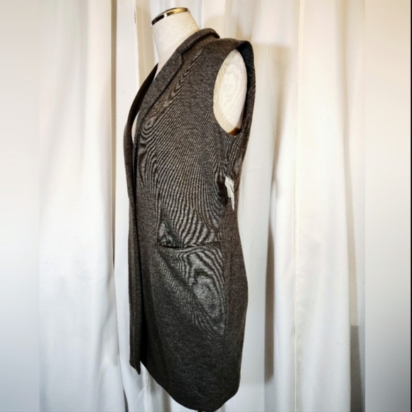 Apartment 9 TAG Sleeveless Cardigen Sweatshirt, Women New, Gray, V-Neck,BttnUp S - Picture 7 of 11